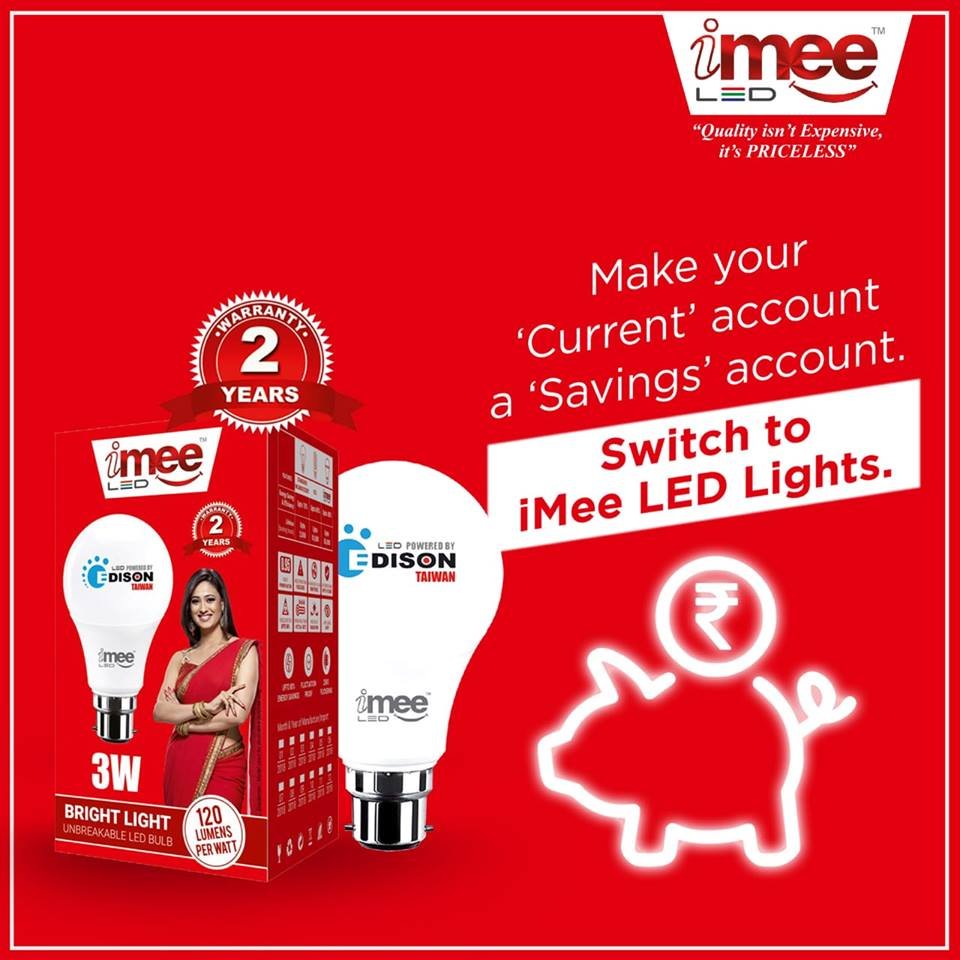 iMeeLED's tweet photo. iMee LEDs helps you save upto 80% as compared to other traditional lighting methods. #iMee LED products also come with a 2 years warranty. For more info Visit https://t.co/ruunZWOqp6 or Call 📞 1800 2700 163 #iMeeLED #Bulbs #LedLights #Lights #Bright #EcoFriendly #2YearWarranty https://t.co/7EeTMYT3nA