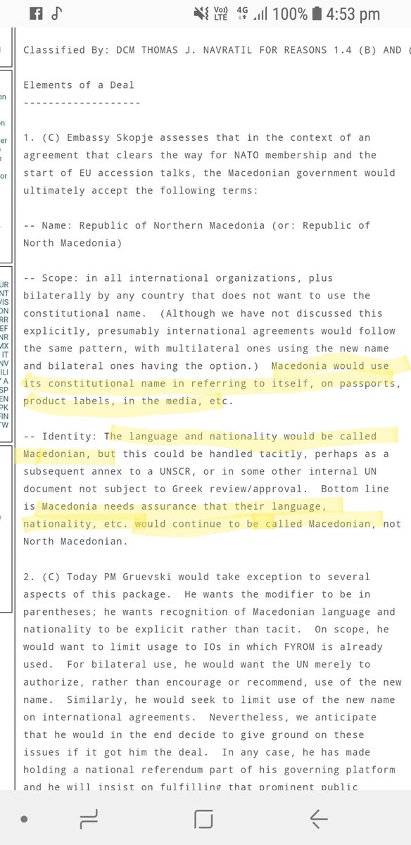 <a href="/daphnenews/">Daphne Papadopoulou</a> Big difference with this and Zaeb agreement.
The constitutional name Republic of Macedonia would have stayed for internal use and all documents like passports etc
Identy and Language would have remained Just Macedonian with no footnotes  and additions