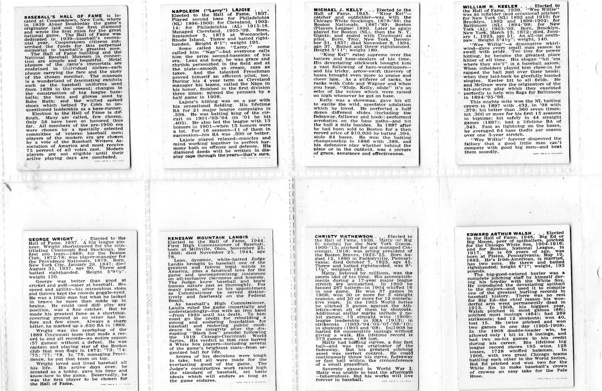 CardsJs's tweet image. These Callaghan Hall of fame Baseball cards are up  for auction in England at Tim Davidson's on Wednesday 6/9/18, 52 of them in total,  lot 513, nice cards!!! #baseball #Callahan #halloffame  #cigarettecardsorg #tobaccocards #jscards