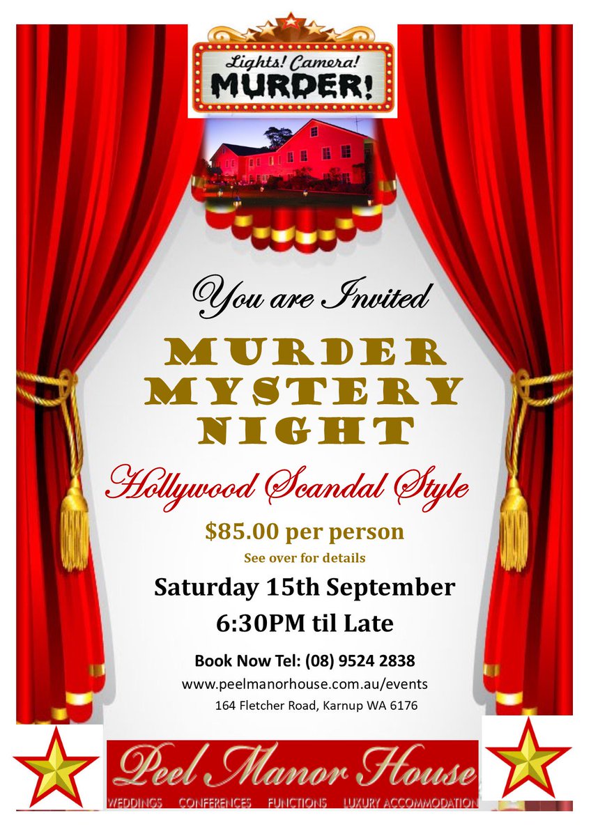 PeelManor's tweet photo. Join us for an interactive Murder Mystery Night https://t.co/Pnenc383vQ