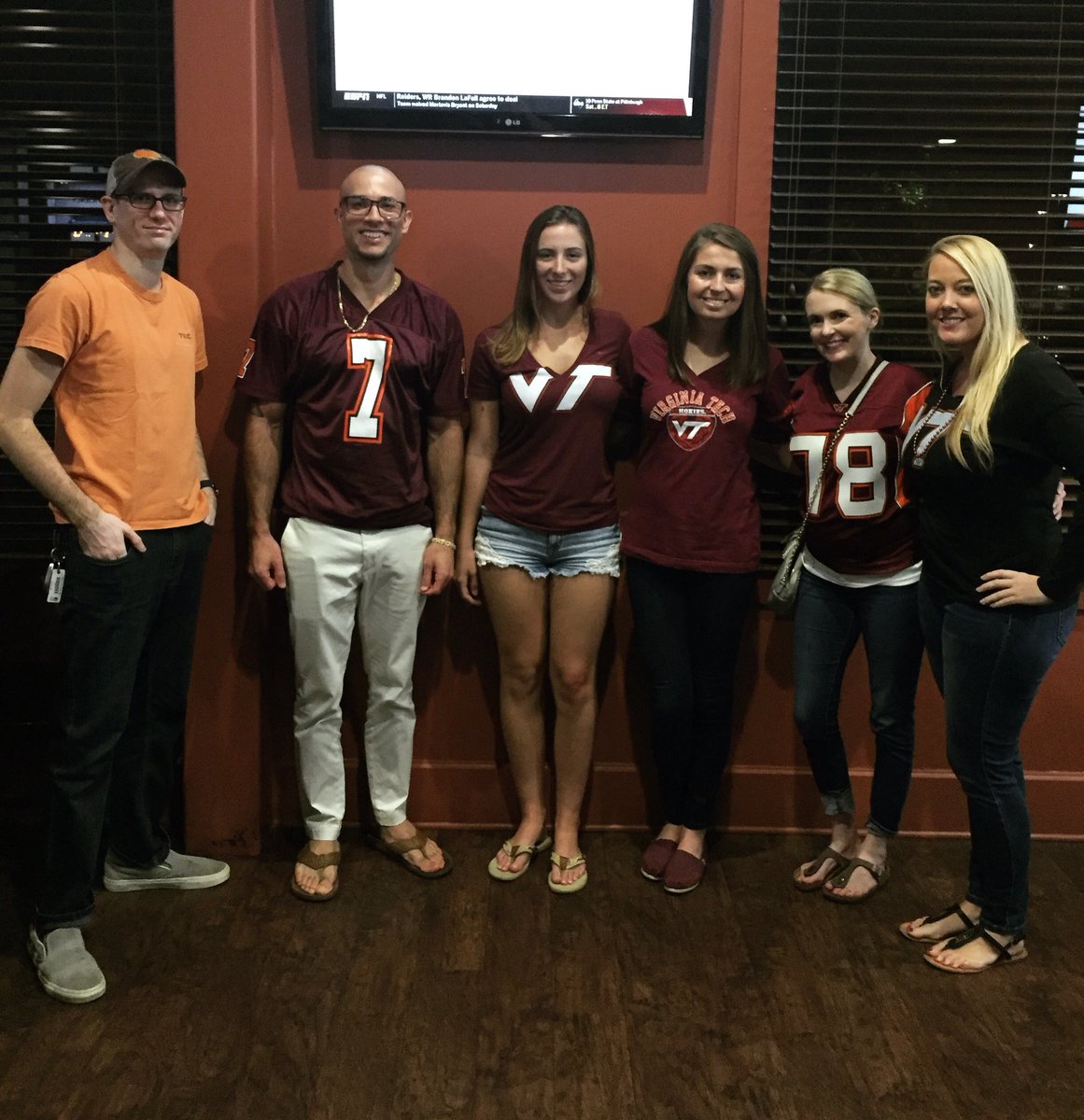 AshCademic's tweet photo. Baton Rouge @VT_alumni cheering on @VT_Football! 🦃🏈 #VTvsFSU #VTforLife #GoHokies #GeauxHokies #Beamerball https://t.co/EnNDHxjNeD
