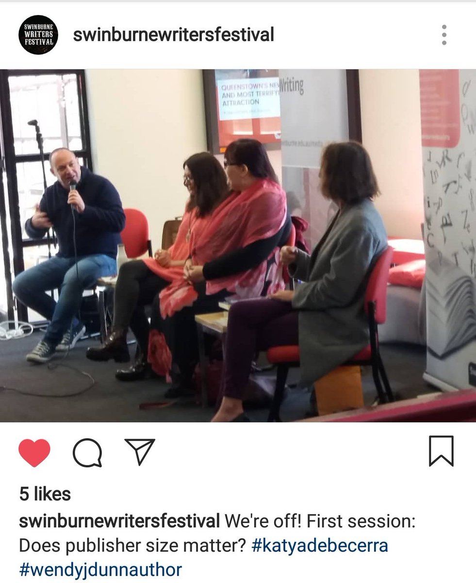 KatyaDeBecerra's tweet photo. Ok, I just did my FIRST EVER AUTHOR EVENT and I'm still alive! Thank you for having me, @SwinWriting @SwinWritersFest #SWF18 with fantabulous @wendyjdunn π https://t.co/g7Ox6cWsDY