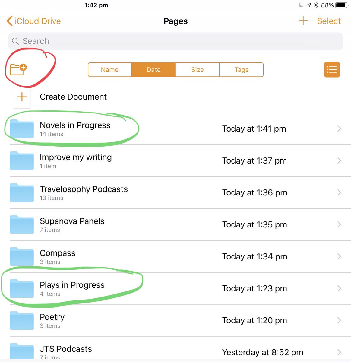 JadekinsJackson's tweet image. Why have I only just now, noticed the folders icon in #applepages - This may have just changed my life, and also totally freaking out about how much writing I still have to do in life.