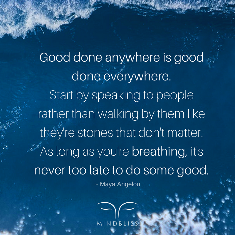 MindblissInc's tweet photo. Good done anywhere, is good done everywhere. ~Maya Angelou 
Wow such powerful words :) https://t.co/GN0oydjHwp