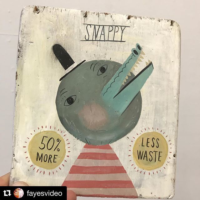 studiohoffmann's tweet photo. Repost @fayesvideo
・・・In love with these little @studiohoffmann paintings about to go up in the Bench Gallery.  We will be open late on Thursday 9/6 for the opening reception of Alleged Animalia.  #croc #illustration #animalart #benchgallery #fayes https://t.co/UoaAvzD3XF