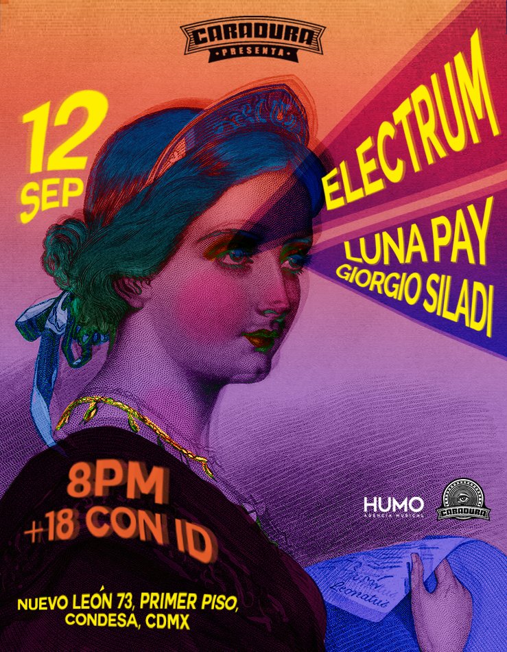 electrum4's tweet photo. CDMX nos vemos el 12 de Septiembre en Caradura!! 🔥
Estaremos presentando nuestro próximo sencillo "INTERESTELAR" 🆕🆕🆕

También nos estarán acompañando
Luna Pay Mx y Giorgio Siladi 💥

8PM
+18 con ID
Entrada Libre 🆓

Diana Alaniz hizo el flyer 🌈 gracias! https://t.co/036XFwh5sf