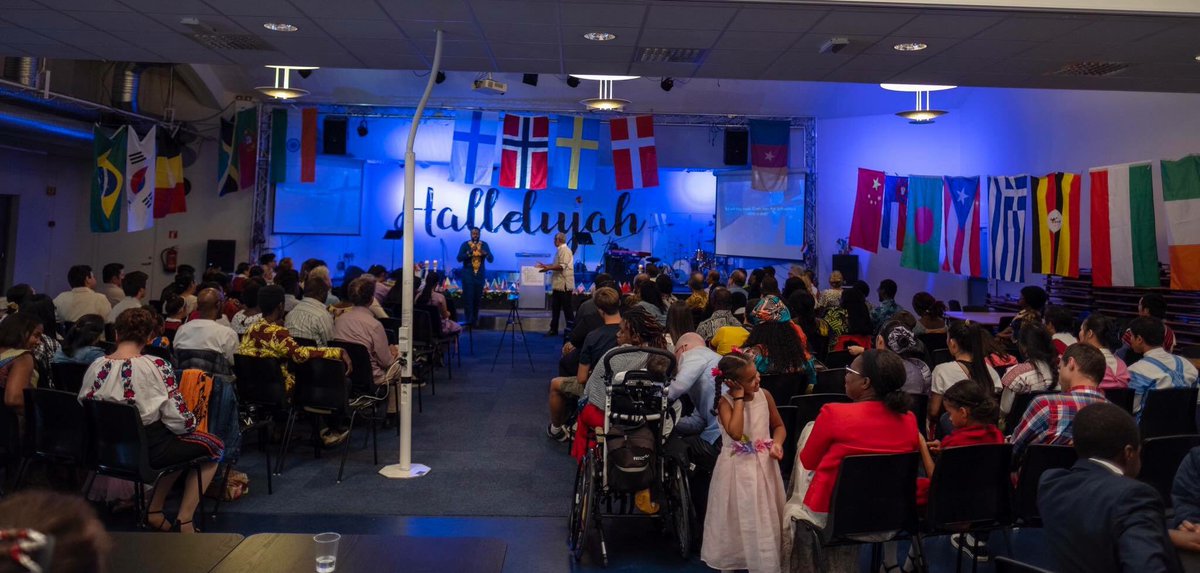 PastorNorway's tweet photo. Awesome All Nations Sunday in Oslo. Three baptized, many guests, several backsliders coming home and a record attendance! https://t.co/vB7tG8chlh