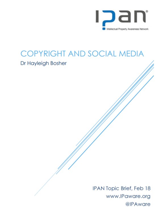 IPaware's tweet image. How do you resolve the tension between #copyright and sharing on social media? @BosherHayleigh reviews in our brand new Topic Brief - read it here ipaware.org/wp-content/upl…