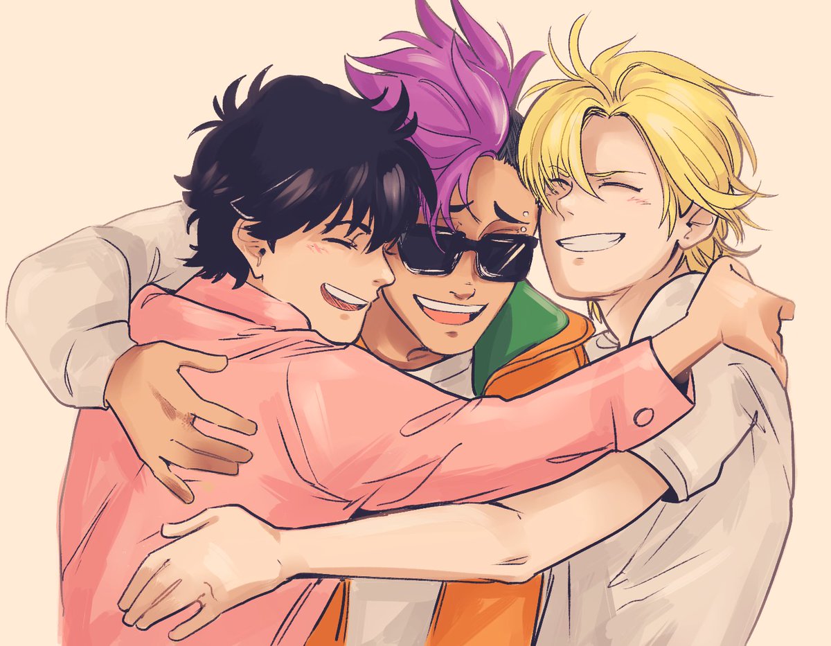 Florbetriz's tweet photo. Group hug!
#BANANAFISH https://t.co/hGPcIvF48x
