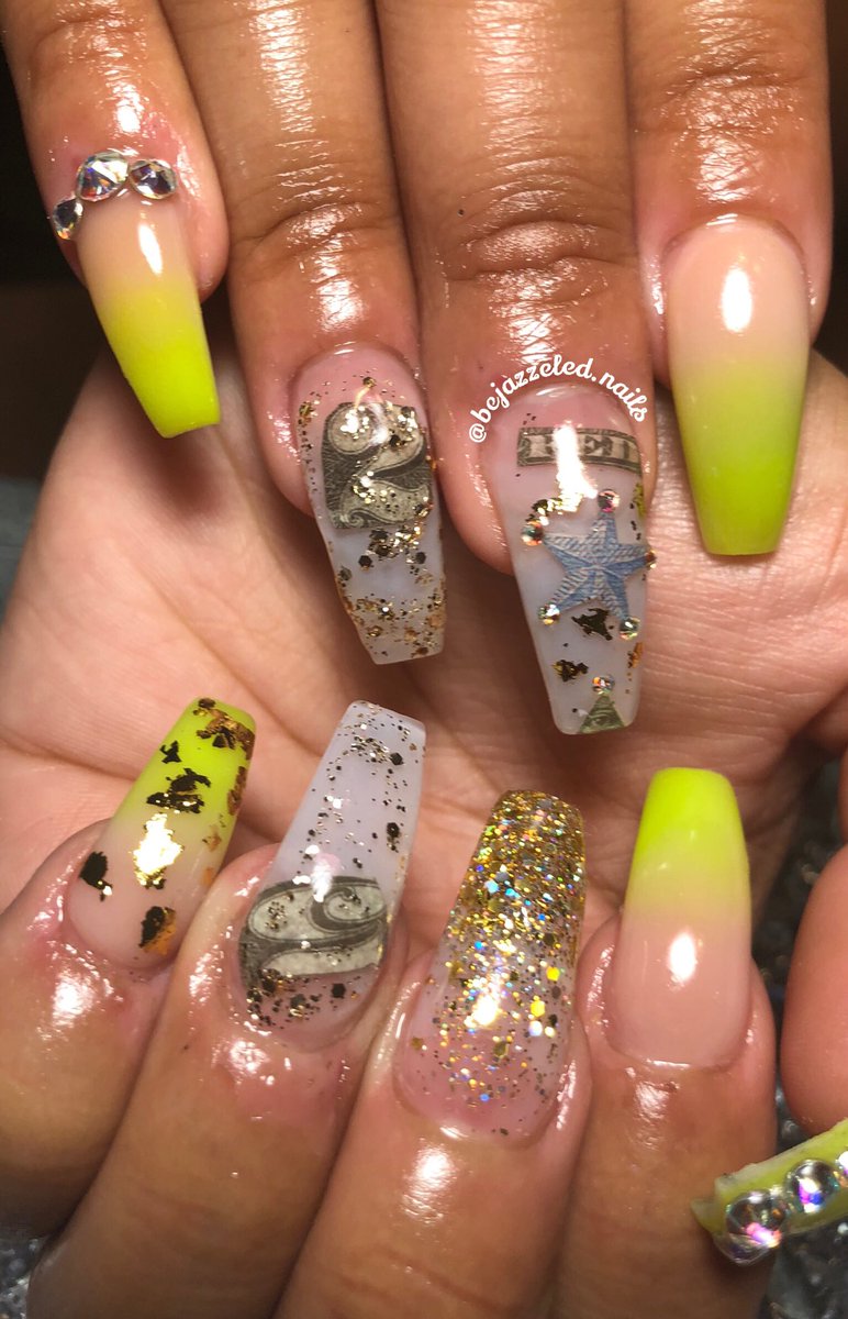 BejazzeledNailz's tweet photo. 25TH BIRTHDAY NAILS π₯π MARRIED TO THE MONEY π°
#atlanta #atlantanails #atlantanailtech #atlantanailart #dopenails #dopenailtech #dopenailartist #atlnails #atlnailtech #atlnailart
#gwinnettnails #downtownatlanta #blackgirlsdonails https://t.co/BuaNKtPV52