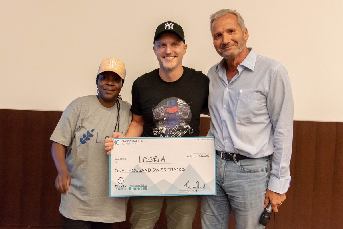 Buhler_Group's tweet photo. Well done to #Legria for winning the @MassChallengeCH one minute pitch! Follow their LinkedIn page to learn more 👉 https://t.co/qdH1xk5Kn6 https://t.co/rtFSdeiNt6