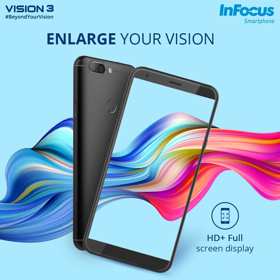InFocus_IN's tweet photo. Either watch movies or play games, 5.7 inches HD+ display is enough to stream it better. Enjoy every visual with full Vision Display of #InFocusVision3 #BeyondYourVision. Click here to get yours: https://t.co/j5nZYPgpdZ https://t.co/jjdkRQORry