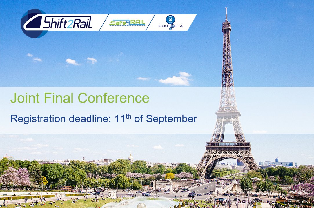 SAFE4RAIL's tweet image. Only 7 days left until the registration for our Joint Final Conference will be closed. Save your seat for the conference now, free of charge: safe4rail.eu/final-conferen… 
#morefunctionality #moreinteroperability #lowersystemcomplexity #lowercost