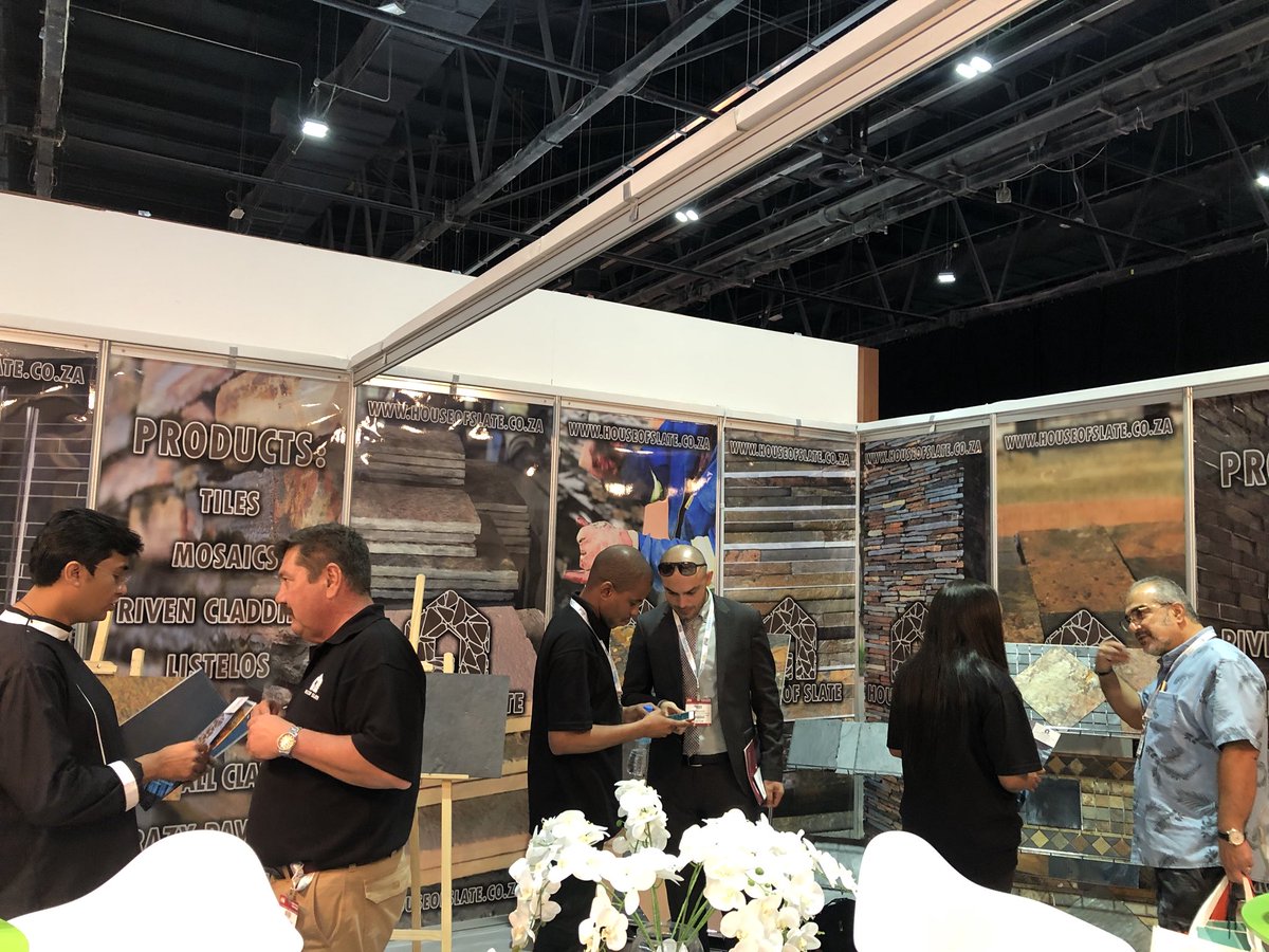 houseofslate_za's tweet photo. The response has been amazing #MESTONE Don’t forget to pop into our stand to view our range of #naturalstone products @MiddleEastStone We’re at Hall 8, stall B151 #tiles #mosaics #cladding https://t.co/HNPZDgoCk3