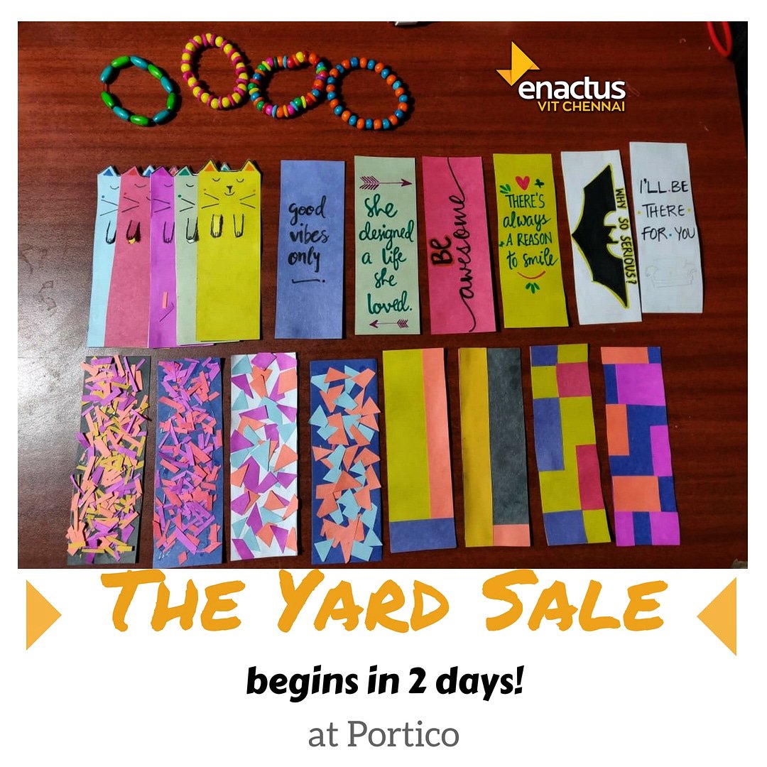 enactusvitc's tweet photo. Whatever we do, we do it for a cause. Every contribution counts. ❤️
#TheYardSale starts in 2 days! During #TechnoVIT at Portico in #VITChennai .
#EnactusVITChennai #EnactusIndia #enactus https://t.co/My8DSnCTVk