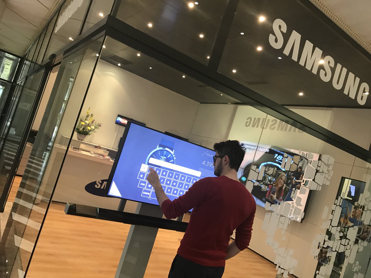 TrikayaEnterpr1's tweet photo. After France,#SAMSUNG Switzerland Showroom (LAUSANNE) equipped&amp;selling the AIRxTOUCH™ BAR! 
#AIRxTOUCH™ -the #disruptive through #glass #technology, lets you interact with a screen without even touching it.
Contact us for #India &amp; #Bangladesh.
@Samsung_IN #interactive #trikaya https://t.co/TyslbnQURY