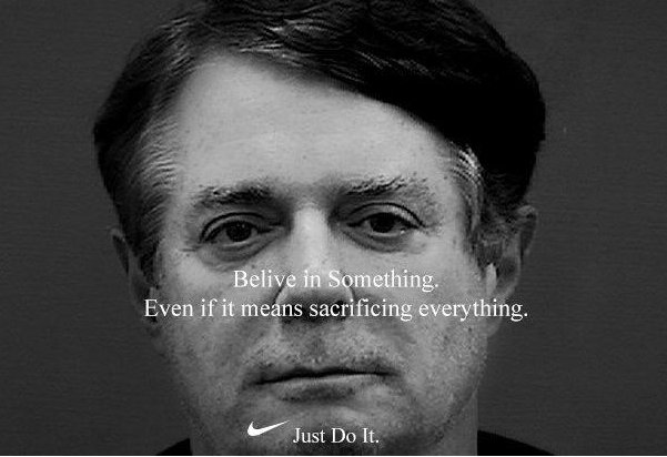 BryanDruzin's tweet photo. Nike’s new ad campaign.
#Trump #Manafort #manafortverdict #TrumpRussia https://t.co/bCVdkY7PXI