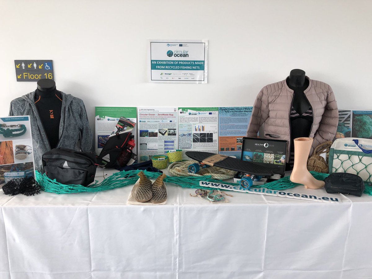 C103Cork's tweet photo. #Cork #News Some of the products that can be produced using old fishing nets on display @CircularOcean seminar in County Hall today #plastic #CircularOcean https://t.co/nCy04nCZ6D