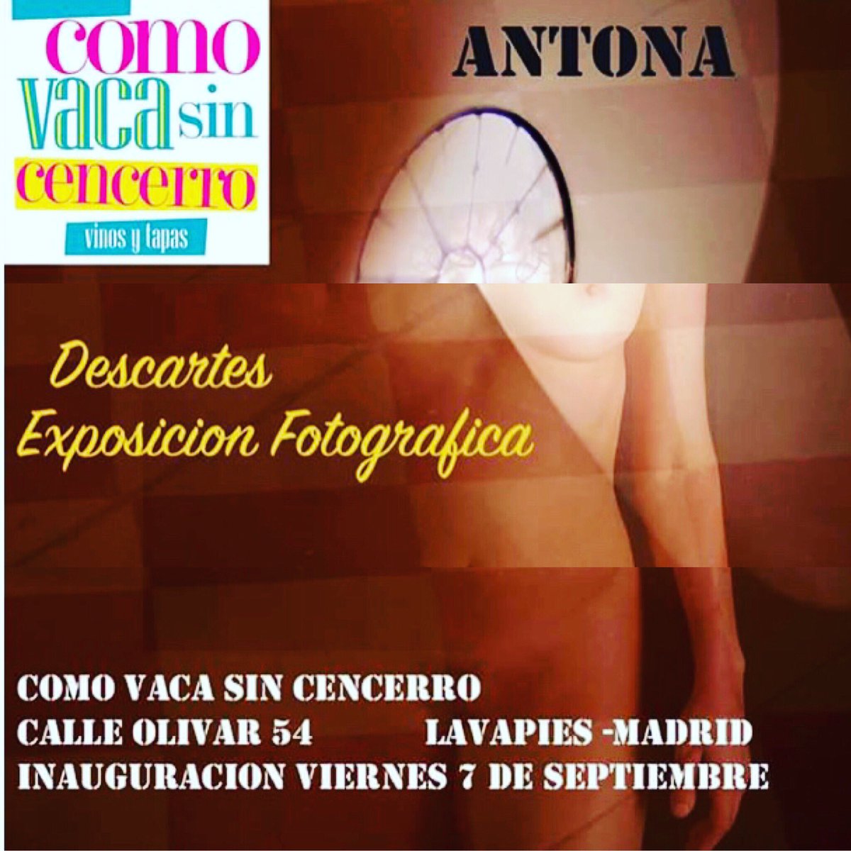ComoVacaSinCenc's tweet photo. Exposición fotográfica “Descartes”, de Antona. 
Descartes es la recuperación de imágenes que en su día fueron descartadas y que ahora han sido recopiladas para La Vaca. 
Todo tiene una segunda oportunidad!!
#exposicion #exhibition #descartes #antona #lavaca #comovacasincencerro https://t.co/barsRop5dy