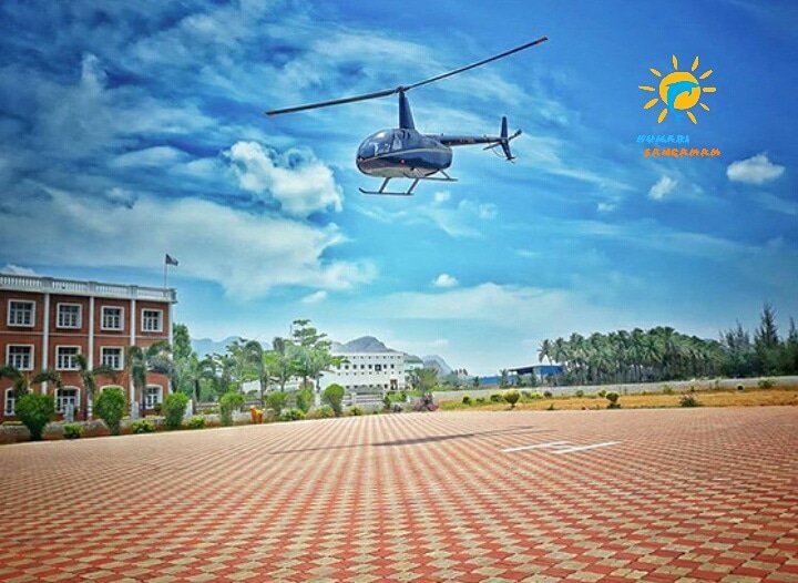 KumariSangamam's tweet photo. #HighFly Ride
#HeliTrip
#LHL_school #Thovalai https://t.co/KR7PNwe949