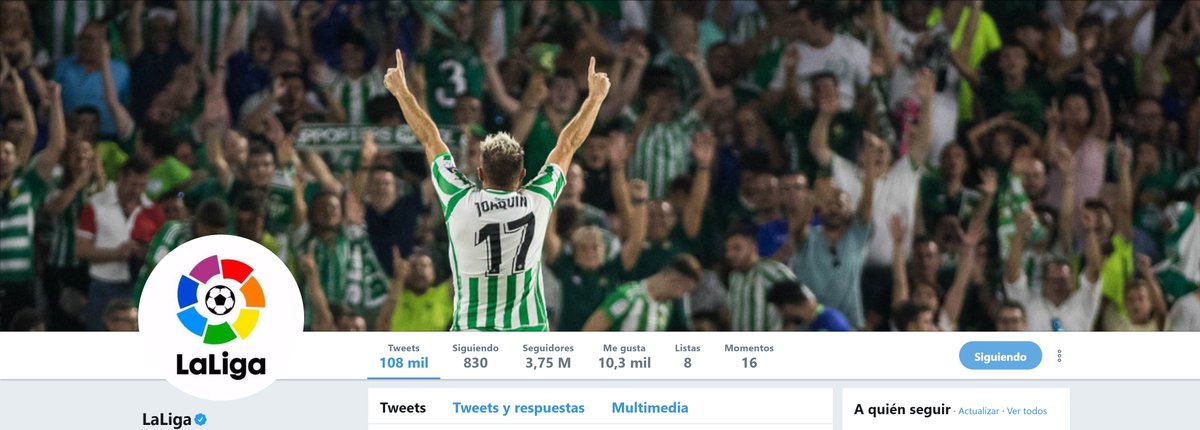 ¡Buenas tardes, <a href="/LaLiga/">LALIGA</a>! 🤙

Vuestra nueva foto de encabezado no puede ser más bonita 📸🔝😊