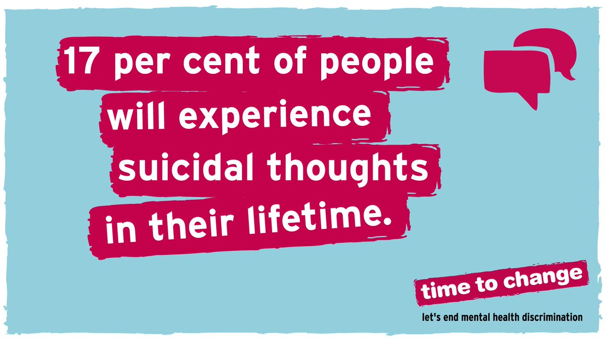 "17 per cent of people will experience suicidal thoughts in their lifetime."