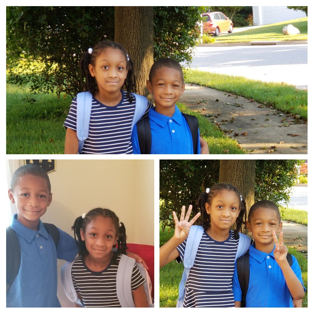 First day of 4th and 2nd grade at Owings Mills Elementary.  We are ready! #back2bcps <a href="/BaltCoPS/">Baltimore County Public Schools</a>