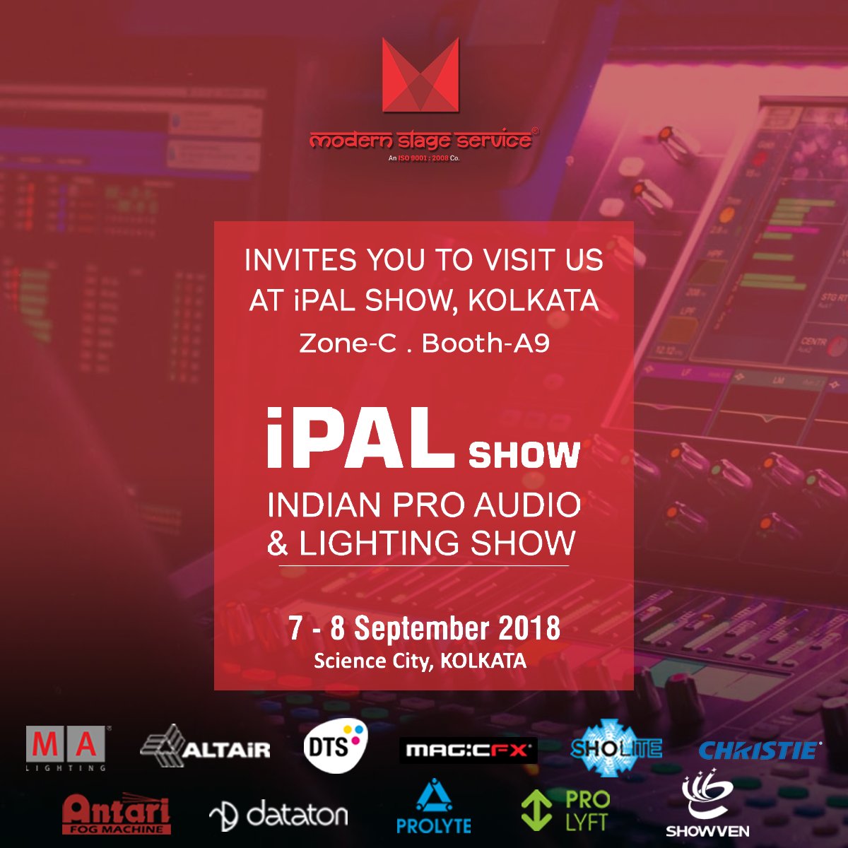 ModernStage's tweet photo. We invite you all at Modern Stage Service stall at iPAL Show, Kolkata on 7th - 8th September
Booth:- A9 at Zone C
#Modern56 #ModernStageService #MSS #iPALShow #Kolkata https://t.co/wVxHSnPCHA