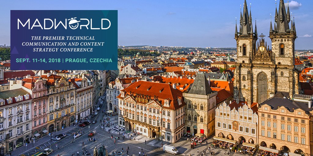 MadCapSoftware's tweet photo. Three full days of learning from a historic venue in Prague's Old Town. #MadWorldEurope debuts this year in Czechia, in just a week! https://t.co/tMTbJEMOam https://t.co/xVhBzRUeOw
