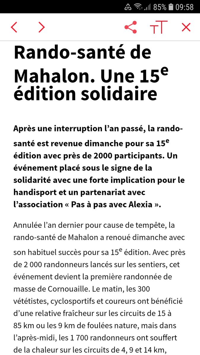 BnbTyvarRoz's tweet photo. Demat, belle audience â #Mahalon pour la rando santé... 2000 randonneurs à pied et à vélo sous un temps radieux #capsizun https://t.co/6tORrRrz1g