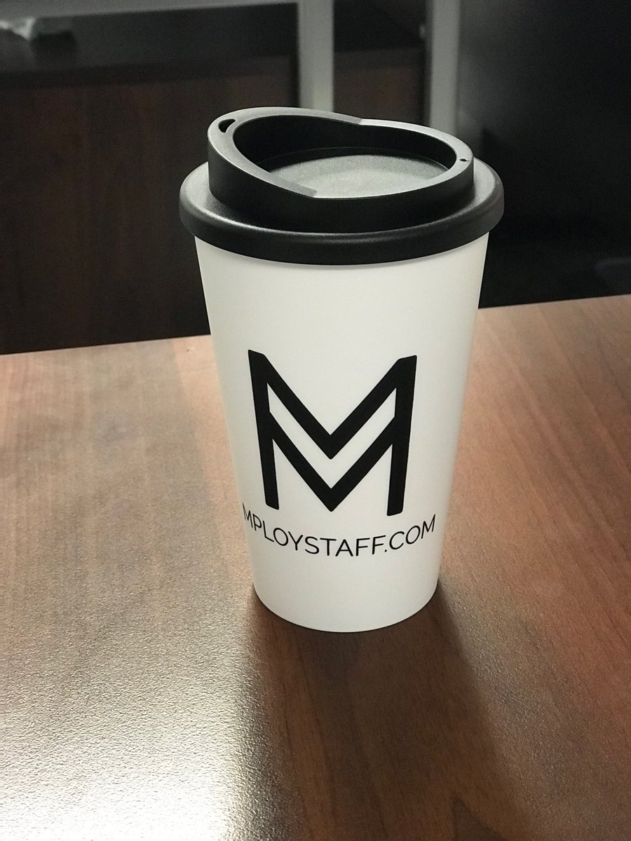 MployDigital's tweet image. EXCITING our new branded re-usable mugs have arrived! Go green! #lessplastic #branding #digital #recruiter #coffee