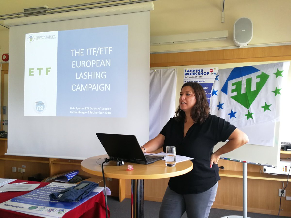 roos_christian's tweet photo. More than 50 #Swedish #Dockers attending today a #lashing workshop on the #LashingCampaign.
#Proud2BeDocker #WeAreITF #reclaimlashing #futureofdockwork
@ITFglobalunion @ITFDockers @ETFDockers @livia_spera @NiekStam @ITFCanada
Because lashing is #dockwork in all ports ! https://t.co/hWLDj3Iq8j