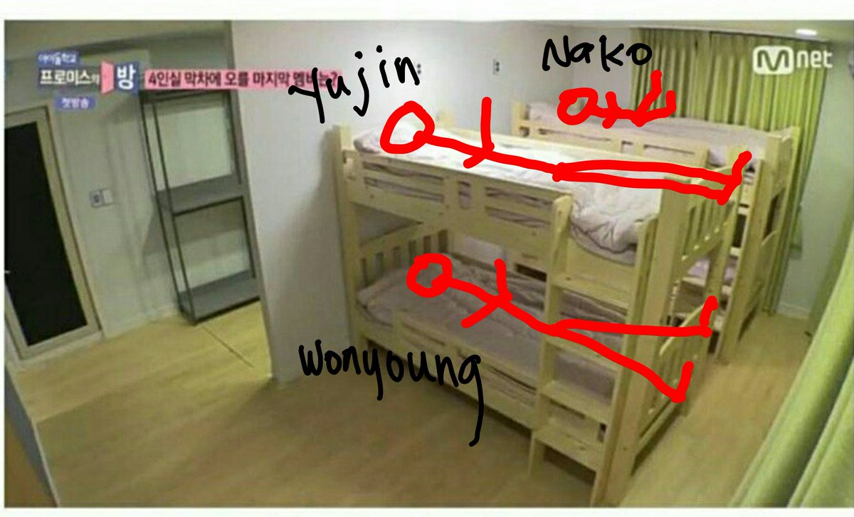 ririkajjang's tweet photo. this is how I imagined yujin and wonyoung sleeping on that bed (feat. nako) #izone https://t.co/IKU1pyYXJE