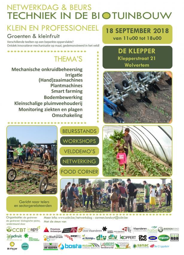 bioKennis's tweet photo. Programma voor de netwerkdag en beurs voor de #bio tuinbouw is bekend. Kom 18 september naar #Wolvertem en maak kennis met de nieuwste ontwikkelingen in de #biologische tuinbouw. #Groenten en #kleinfruit # @biopraktijk https://t.co/OXgL4HuRQl https://t.co/Ky5CNFUnF9