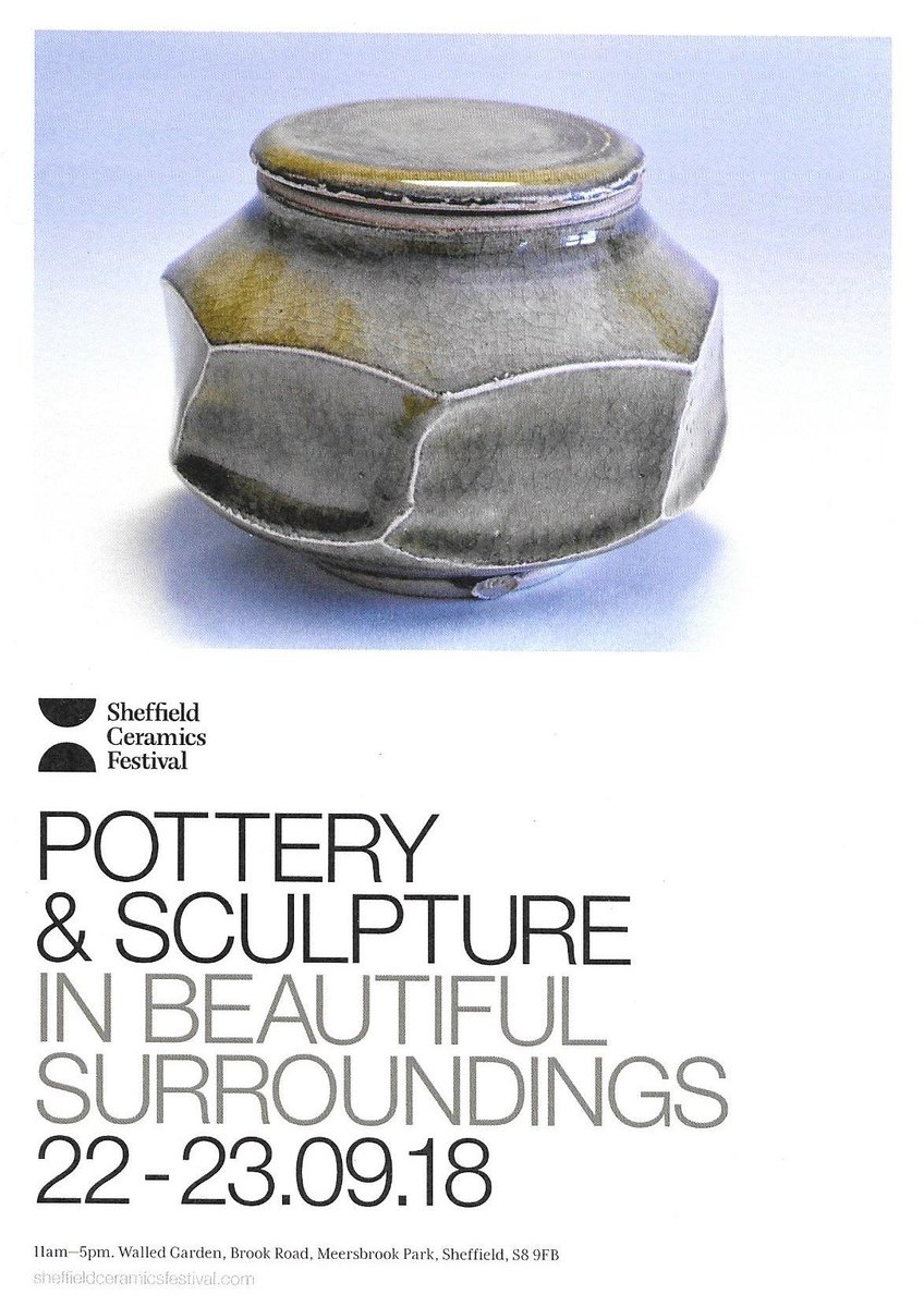 sim1ab's tweet photo. Something to look forward to in September. Sheffield Ceramics Festival, Meersbrook Walled Garden, 22-23rd 11-5. #NorthernPotters https://t.co/ulIfHLYfGV