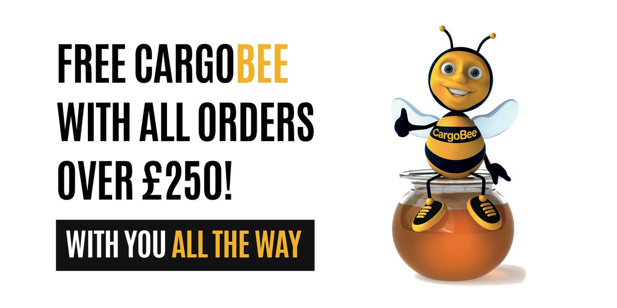 CargoStop's tweet image. September Offer... Free CargoBee with all orders over £250, make sure you don't miss out! #cargocontrol #bee #september
