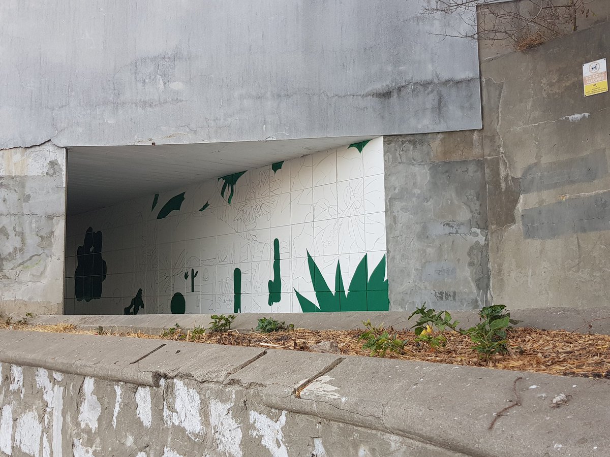 More street art in the making, Paul Bush's nostalgic mural in the process of coming to life#Street art#botanicalgardens#explorer @alameda_gardens