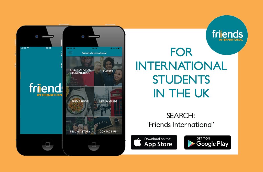 We are excited to announce the launch of our new app! This is the app that every international student in the UK needs! Find events, a guide to the UK, hosting schemes, international student blogs and more!  friendsinternational.uk/app
#InternationalStudentsUK #NewApp