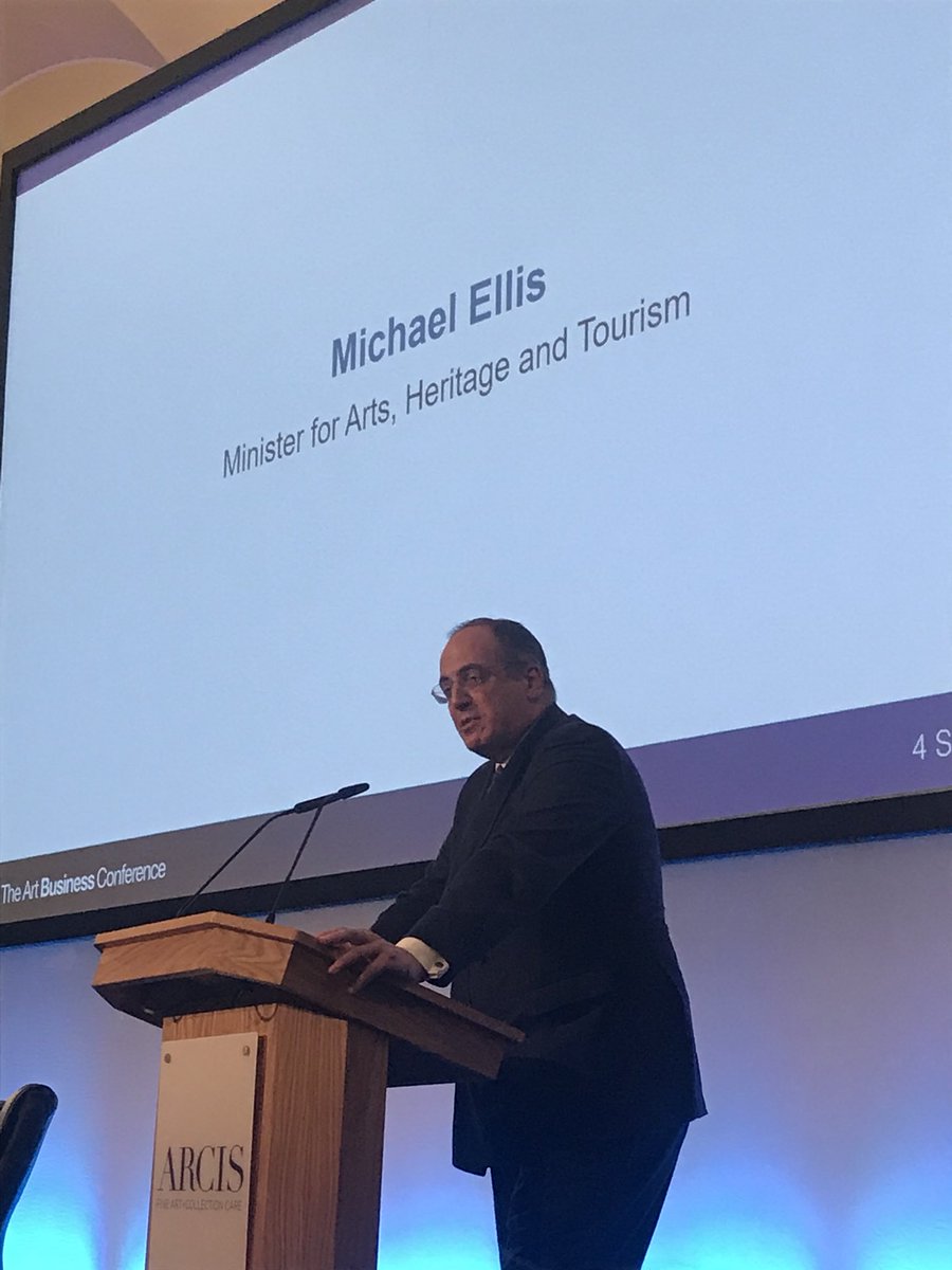 LucyB_Muse's tweet photo. Fantastic key note speech at 2018 #artbusinessconference from Michael Ellis - no stone left unturned - transparency, authenticity, provenance, blockchain, #brexit @GoldenSquared https://t.co/E3uhVKr3bl