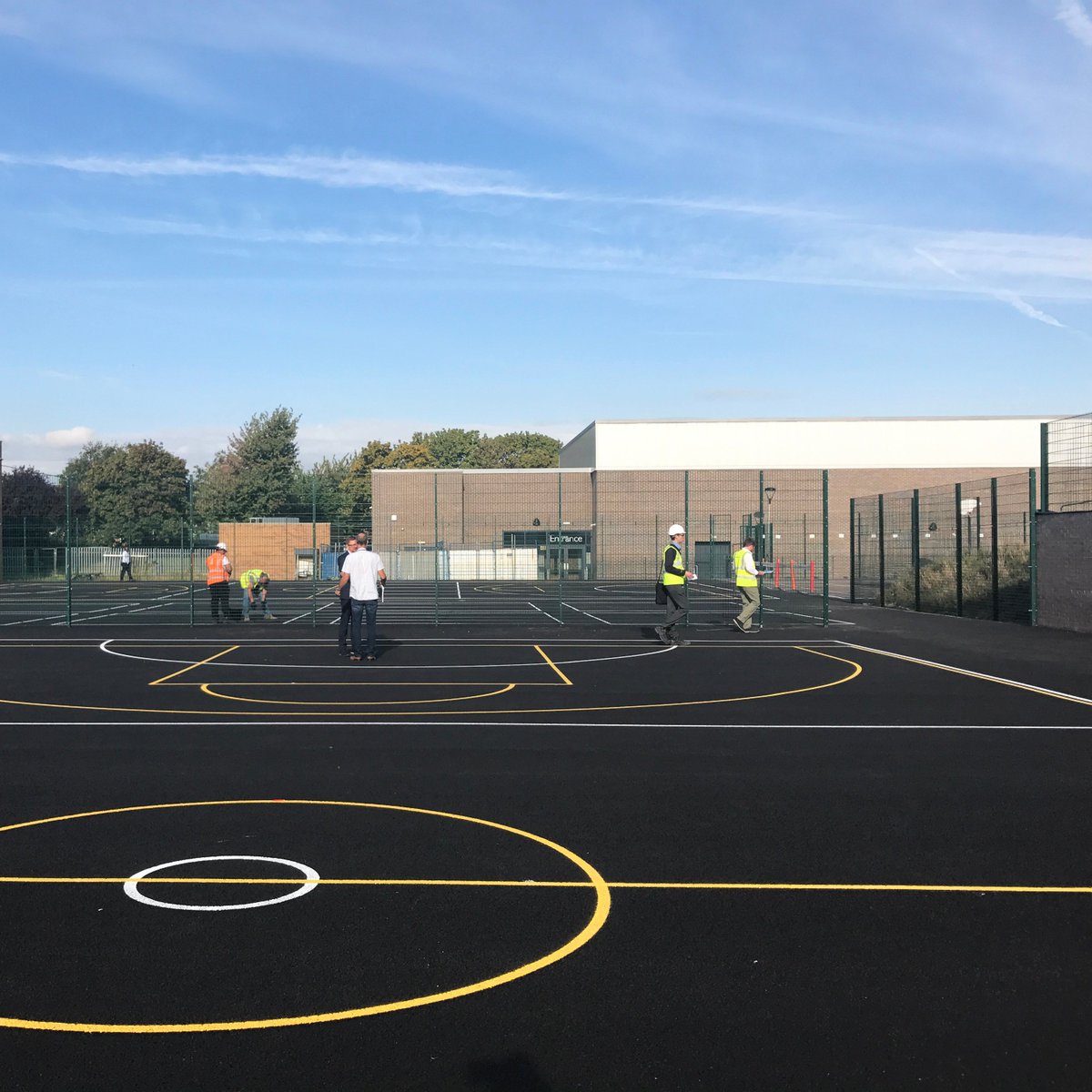 SeymourHarris's tweet photo. The new Multi Use Games Area has been handed over at Phoenix Collegiate Sandwell, ready for the Autumn term. 
@VolkerWesselsUK @ESFAgov https://t.co/GFtpfJJKGh