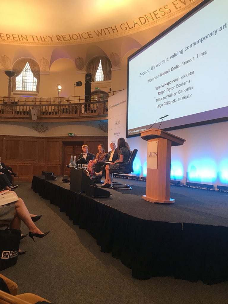 LucyB_Muse's tweet photo. #becauseitsworthit the fab Melanie Gerlis leading the charge discussing value in #contemporaryart - seems to be arbitrary, is that the case? https://t.co/DhMNFBJOBP