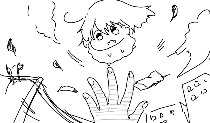 飛ばされていくみにろりちゃん 