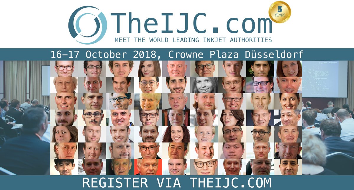 Here it is - THE FINAL AGENDA FOR #THEIJC 2018. See you in Düsseldorf where over 60 world leading authorities explain technologies which find way into the existing and future printing systems - for all industrial and functional applications. #inkjet theijc.com/event-program