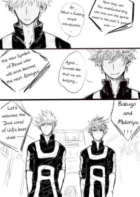 imagine the Sports meet in their grade3
#bakudeku 