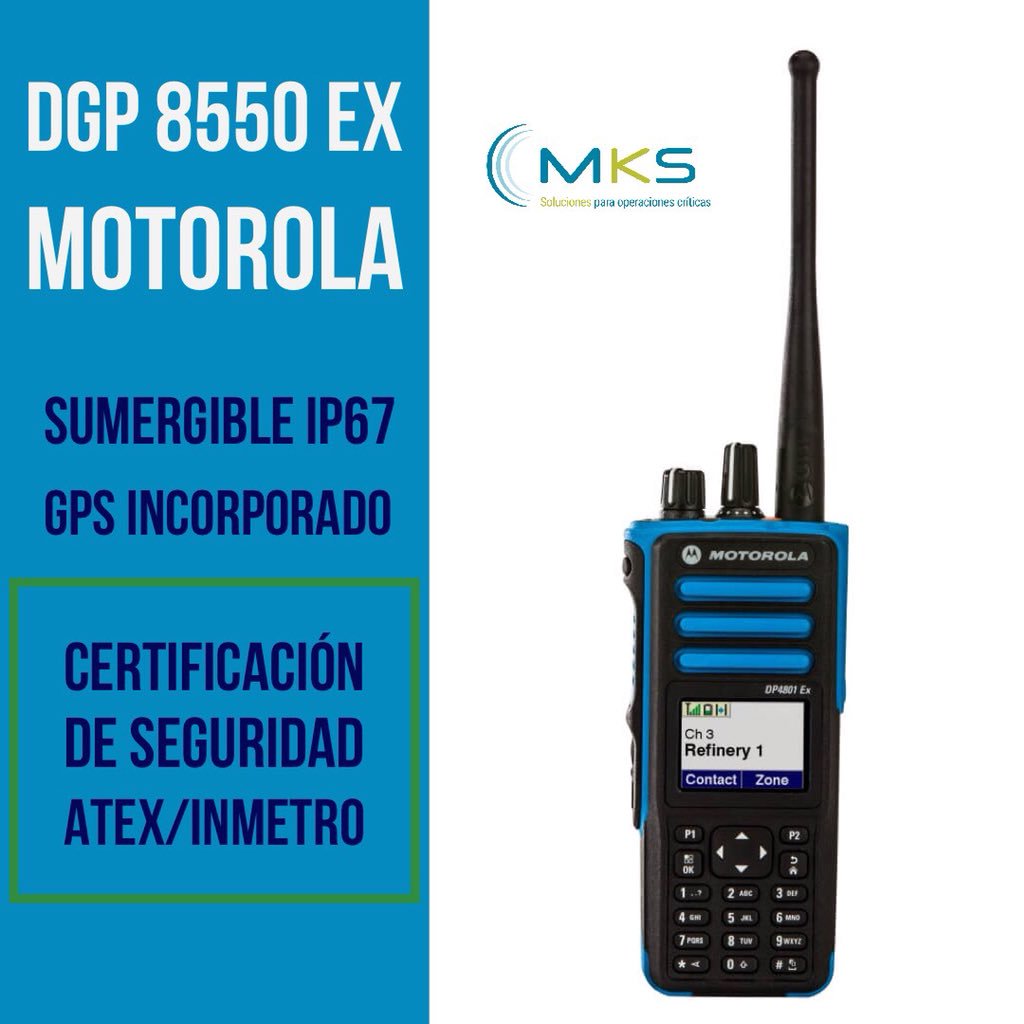 MKSradio's tweet photo. Portátil de alto rendimiento de @MotorolaLatAm, con el nivel más alto de certificación grupal contra gas explosivo ATEX/INMETRO. 

Ideal para tareas riesgosas en entornos altamente ruidosos, largos turnos de trabajo, condiciones climáticas adversas y situaciones peligrosas. https://t.co/T9eL2oObSA