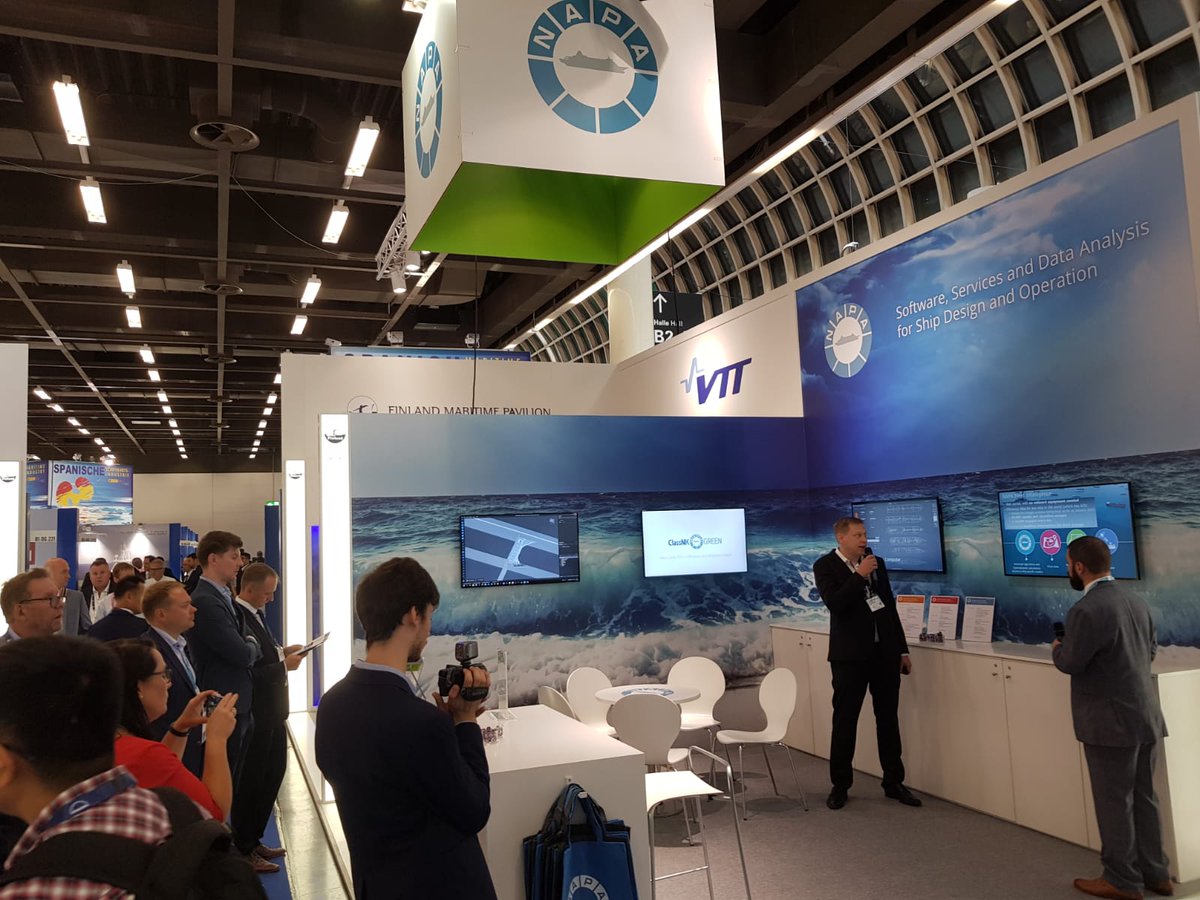 entretweet's tweet photo. #SMM2018 is going full speed ahead! Did you see the @NAPAofficial talk on Shipping: Performance monitoring for chartered vessels? If not, don't miss the next one at 14:00 on Ship Design: Better Ship Designs more Efficiently. Check out their full schedule: https://t.co/HVfUBXkmeo https://t.co/i8x0i6uyT9