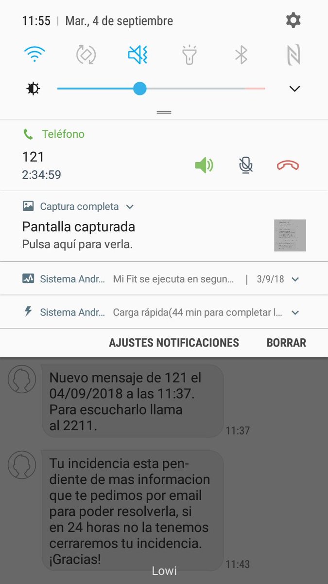 axeloconnell's tweet photo. @Lowi_es no puedo entender que me avisen que para continuar con la incidencia tenga que llamar al 121 y que en menos de 24 horas me cierran la incidencia si no contesto, cuando son incapaces de atenderme. Les llevo llamando más de 2h y media y sumando. https://t.co/BBEDHBziRy