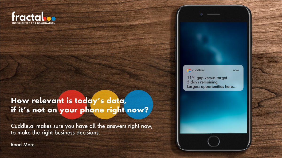 DhavalMistry87's tweet image. Imagine, what your business can accomplish when you have all the answers, right now to make the right decisions bit.ly/2wGJEUb #CuddelAI #FractalAnalytics