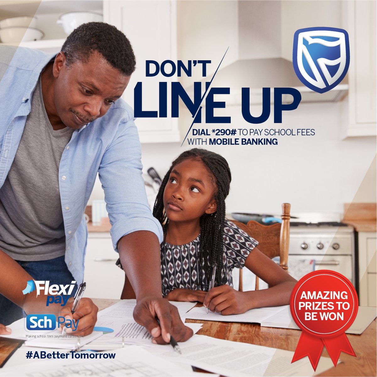 stanbicug's tweet photo. Don't wait for the last minute to pay your children's school fees.
Do it today at your nearest Stanbic Bank agent, anywhere you see our blue agent sign.
No queues.
No hassle.
Simple and fast.
#DontLineUp
#DigiCashBack https://t.co/vjV1BKNjax