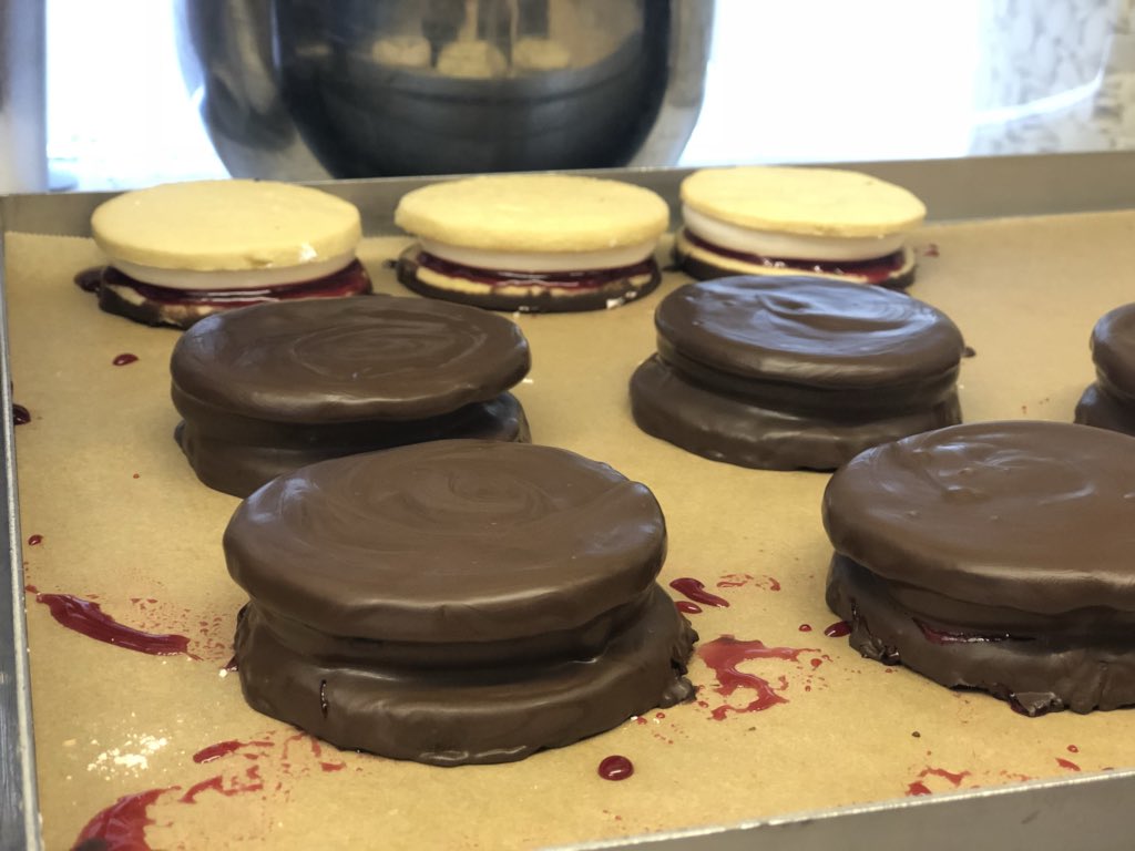 annakingradio's tweet photo. Oo #GBBO tonight woo woo! We’re @BrewAndBakeHQ in Cheltenham to see how they got on with those wagon wheels! https://t.co/OkmH1Dkho9